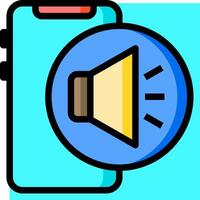 A phone with a speaker icon on it vector