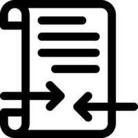 A document with a arrow pointing to it vector