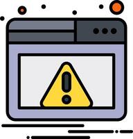 A computer screen with a warning sign on it vector