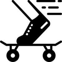 A skateboard with a person riding on it vector