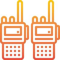 Two walkie talkies on a white background vector