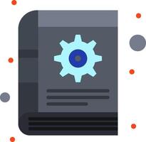 A book with a gear wheel on it vector