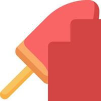 A red popsicle with a white background vector