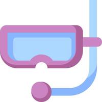 A pair of goggles and a snorkel vector