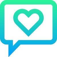 A speech bubble with a heart in it vector