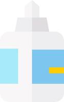 A white container with a blue and yellow stripe vector