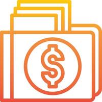 A folder with a dollar sign on it vector