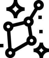 A black and white image of a constellation vector