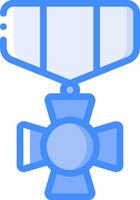 A medal with a cross on it vector