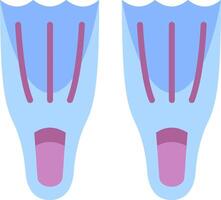 Two blue fins with pink lines on them vector