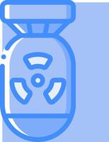 A blue and white icon of a bottle with a lid vector