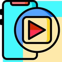 A player icon with a play button vector