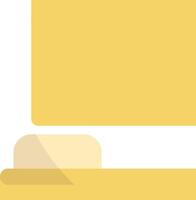 A yellow folder icon with a white background vector