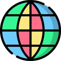 A globe with a colorful design on it vector