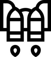 A black and white icon of two bows vector