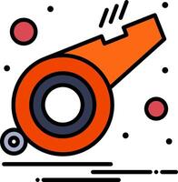 A red and orange whistle with dots around it vector