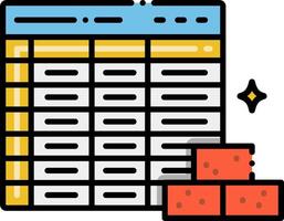A spreadsheet with a cube and a cube vector