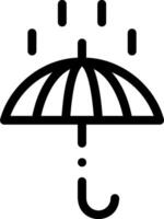 An umbrella icon with rain drops on it vector