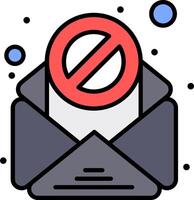 An email with a no sign on it vector