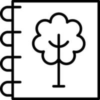 A notebook with a tree in it vector