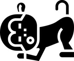 A black and white image of a cat with a cat head vector