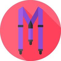 A purple suspender with a long shadow vector