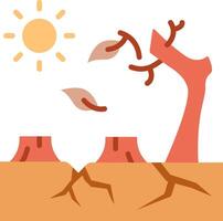 A tree with leaves falling off it and a sun in the background vector