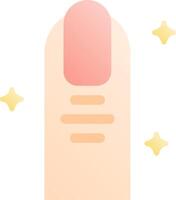 Finger icon with a pink nail vector