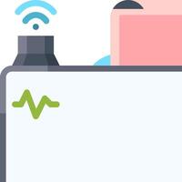 A laptop with a wifi signal and a phone with a wifi icon vector