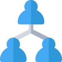 A group of people connected by a network vector