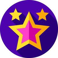 A purple star with three stars on it vector
