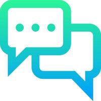 Two speech bubbles with dots on them vector
