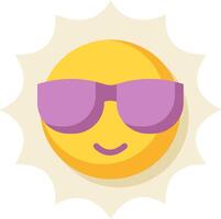 A smiling emoticon with sunglasses on a white background vector