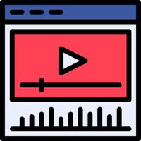 A player icon with a red and blue background vector
