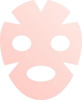 A pink mask with a face on it vector