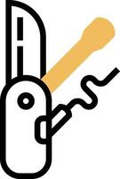 A knife with a handle and a knife blade vector