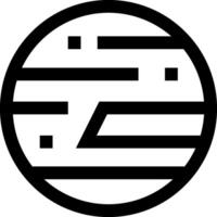 A black and white logo with a circle in it vector
