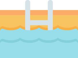 A swimming pool with a ladder and a ladder vector
