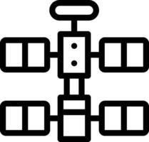A black and white image of a satellite vector