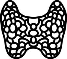 A black and white drawing of a lace pattern vector