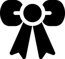 A black and white bow icon on a white background vector