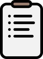 A clipboard with a list on it vector