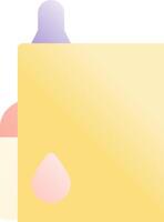 A yellow envelope with a pink heart on it vector