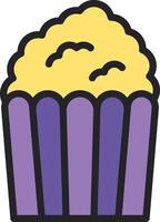A cupcake with yellow frosting on top vector
