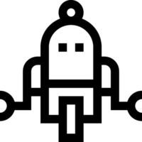 A robot with a bike and a helmet vector