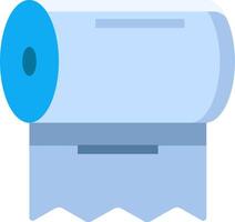 A roll of toilet paper is shown on a white background vector