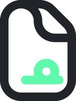 A green and black file icon vector