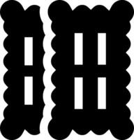 A black and white image of two pillows vector