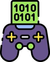 A game controller with a number on it vector