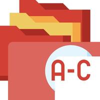 A-c folder icon vector